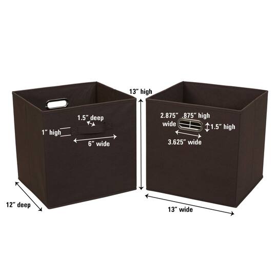 2 Pack Household Essentials 13" Fabric Storage Bins
